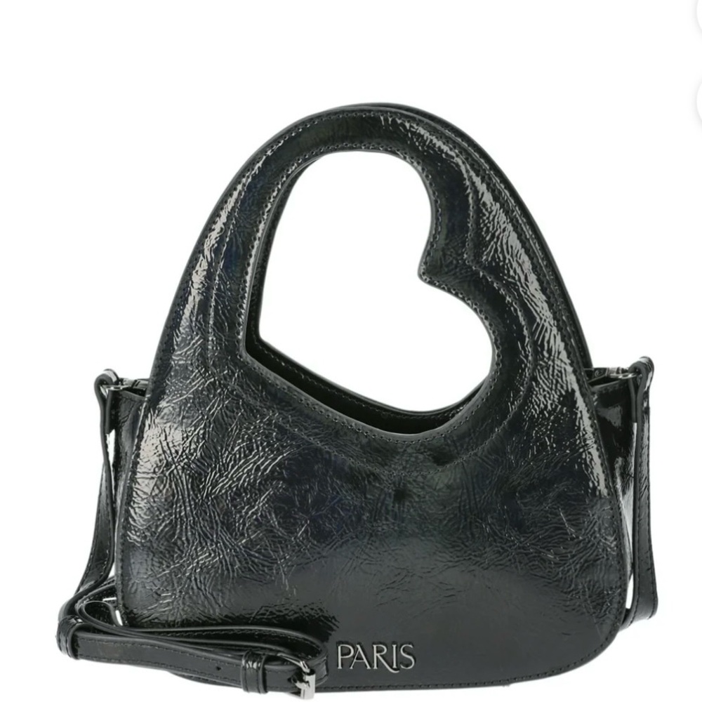 Paris Hilton Women's Heartbreaker Top Handle Bag w/ Crossbody Strap, Blk (NEW)